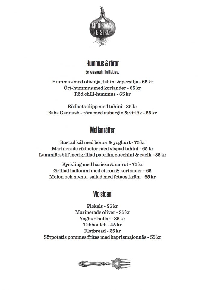 Meny Moriskans Bistro